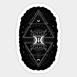 Triple Moon Goddess | Pagan Symbol Sticker
